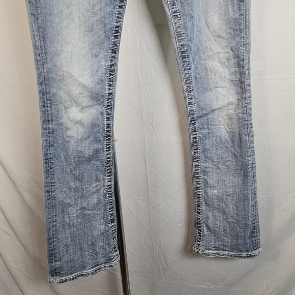 Miss Me rhinestone embellished studded bling bootcut jeans size 25 - Picture 5 of 15